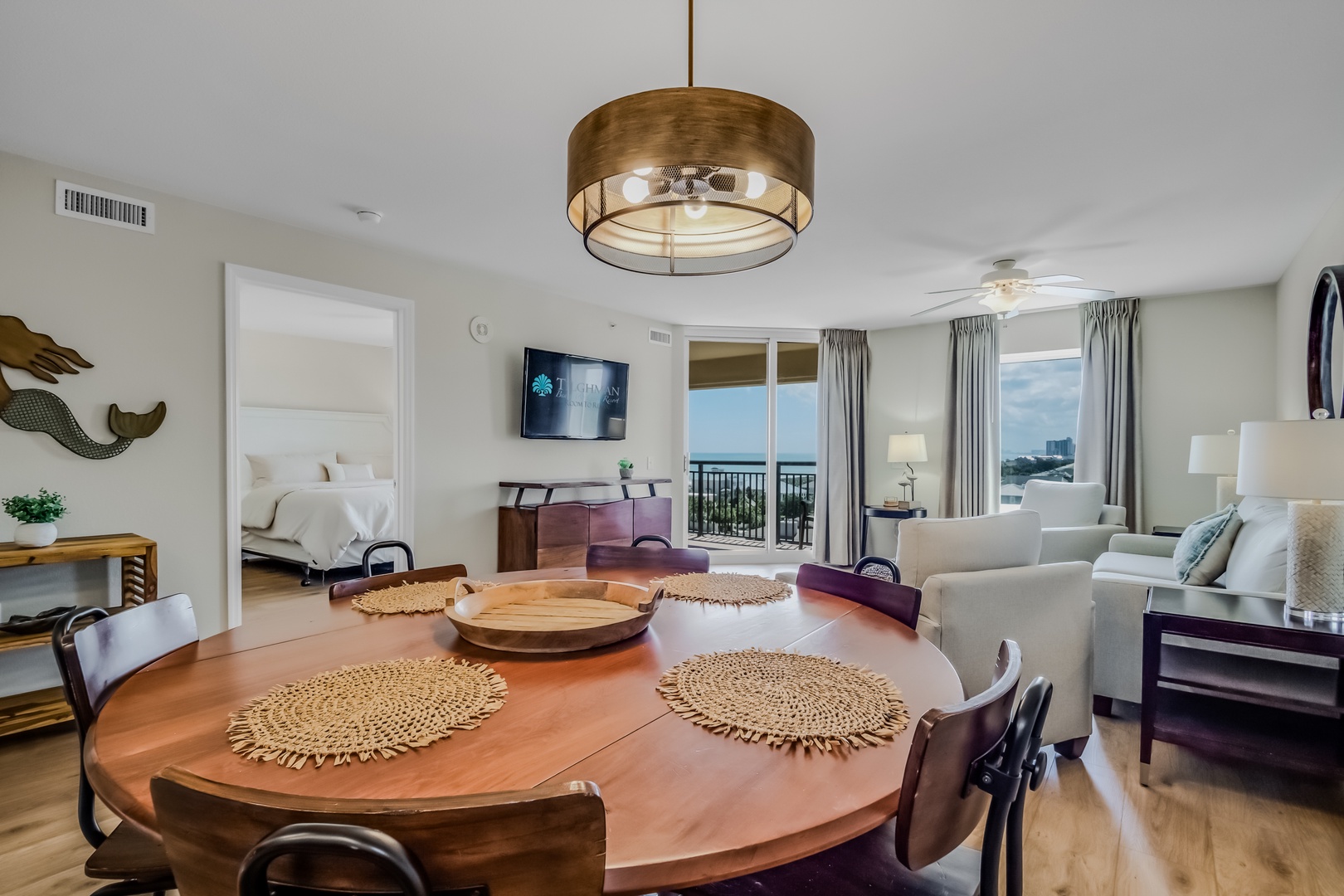 Dining Area with view into Primary Bedroom