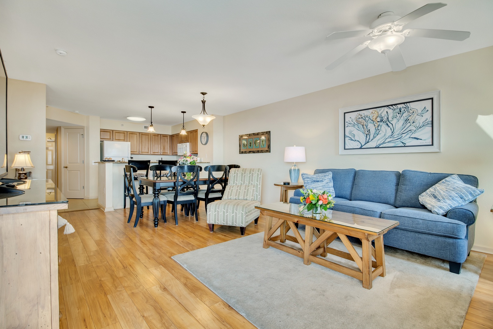 Living Room and Dining Room