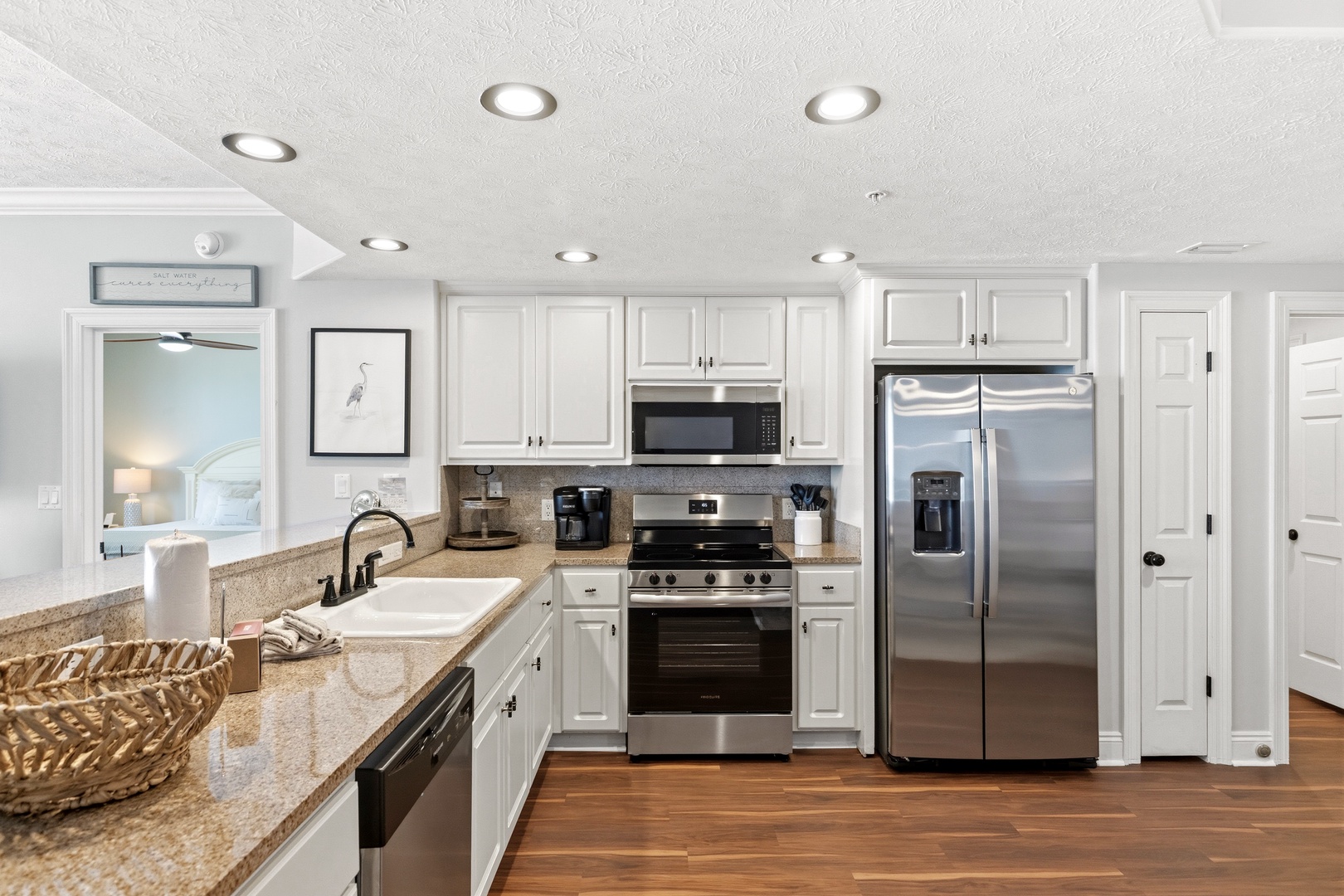 Your fully-equipped kitchen features granite countertops, stainless appliances, and everything needed to create memorable meals during your stay.