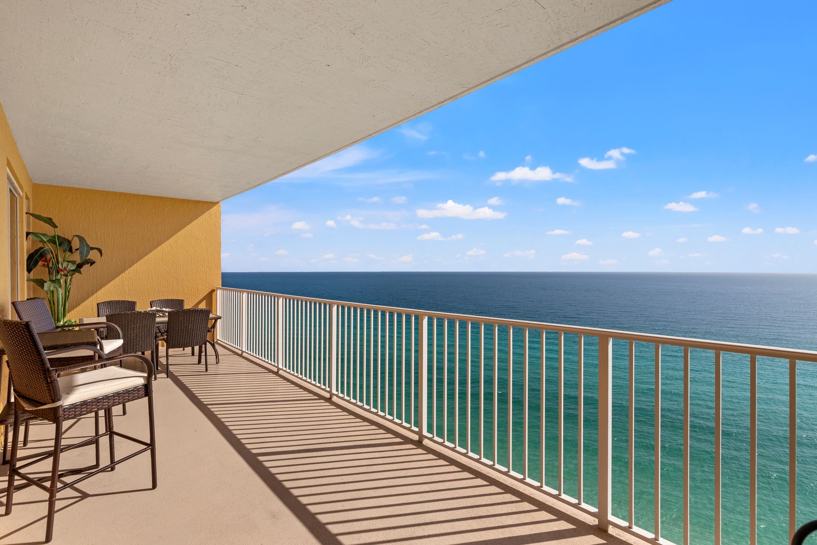 Step onto your private balcony and soak in the stunning oceanfront views, where turquoise waters meet endless blue skies—perfect for morning coffee or sunset cocktails.