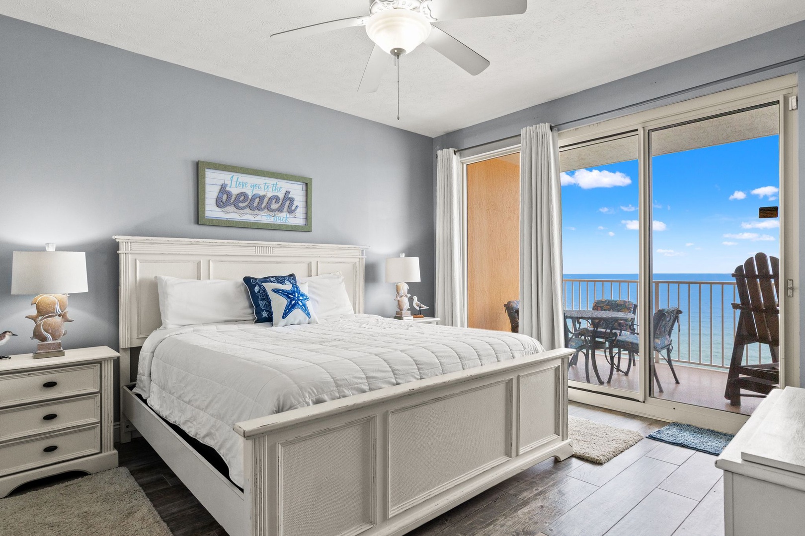 Wake up to stunning ocean views from your comfortable bed, with direct balcony access to breathe in fresh sea air and sunshine.