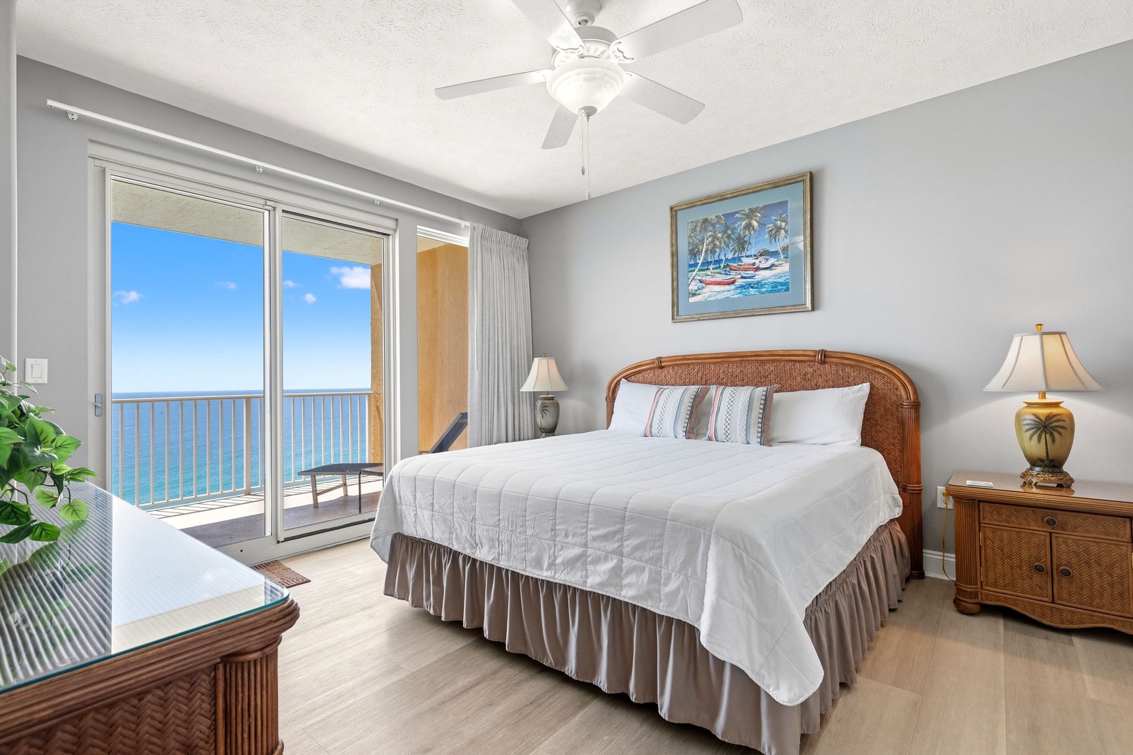 Wake up to endless ocean views from your oceanfront bedroom, where crisp linens and gentle sea breezes create your perfect coastal retreat.