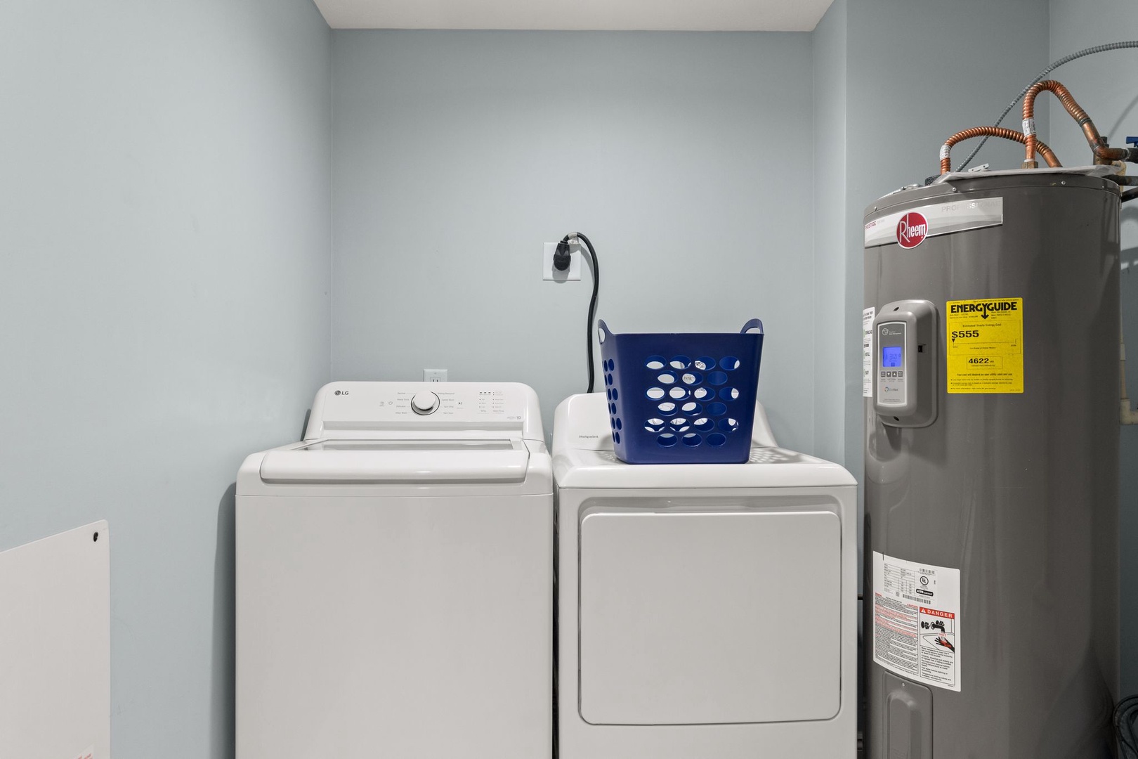 Your dedicated laundry space makes it easy to refresh and pack light—washer, dryer, and a water heater keep everything running smoothly throughout your stay.