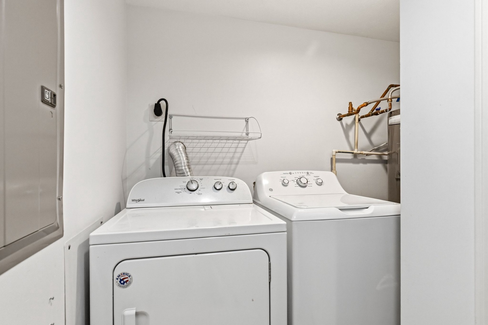 Keep your wardrobe fresh during your stay with convenient in-unit laundry facilities and thoughtful storage solutions.