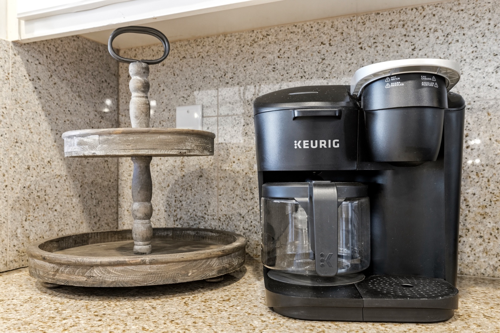 Wake up to freshly brewed coffee with your convenient Keurig machine, ready to fuel your morning adventures.