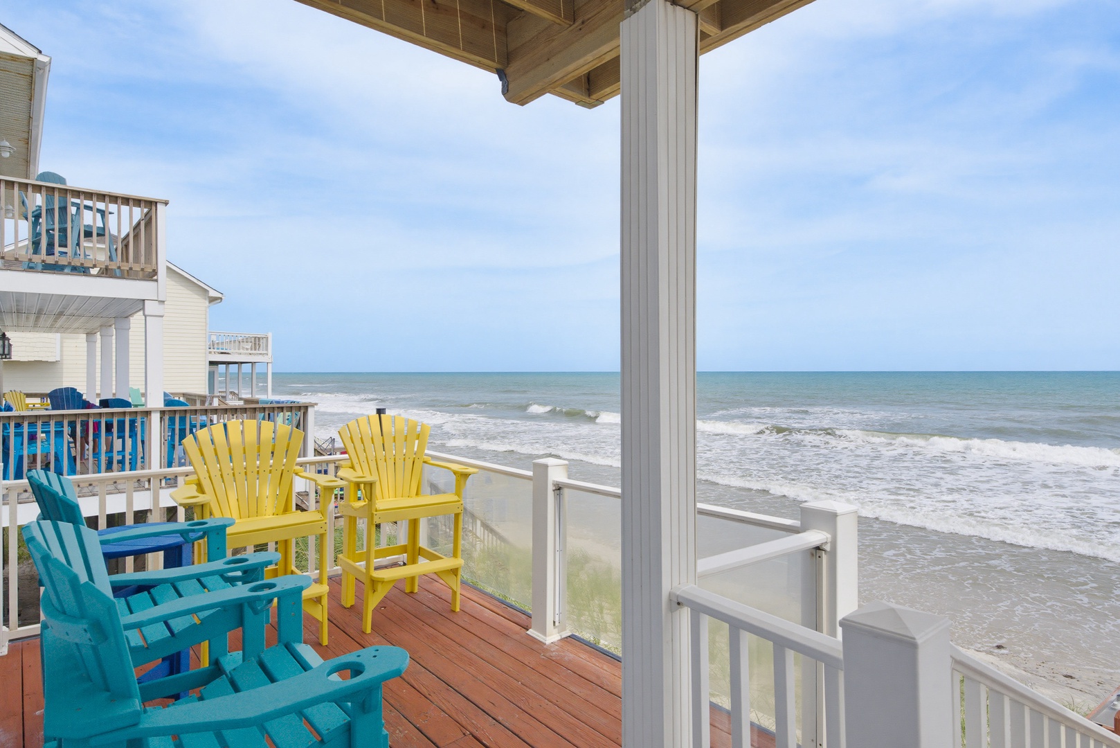 Oceanfront deck seating