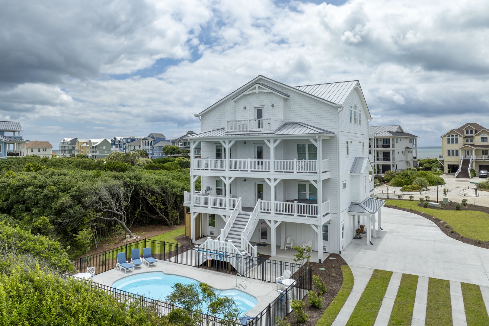 Poolside Aerial View