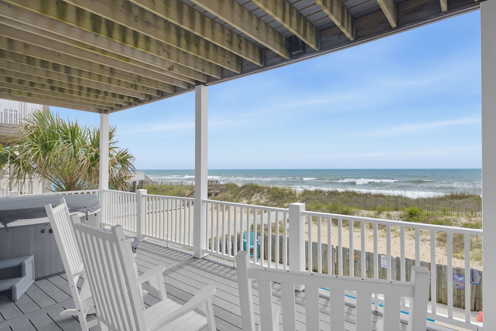 Covered Oceanfront Deck