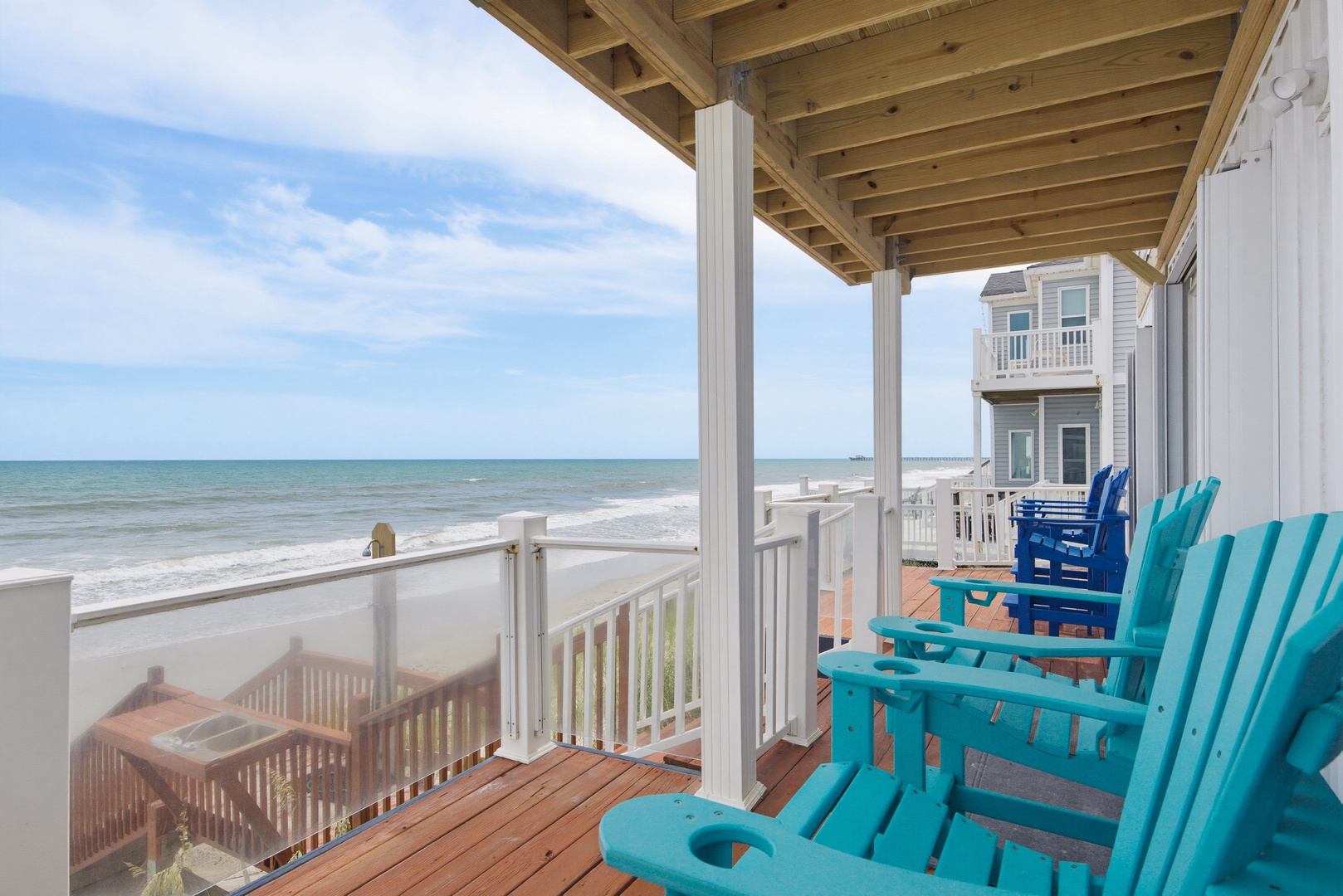 Oceanfront deck seating