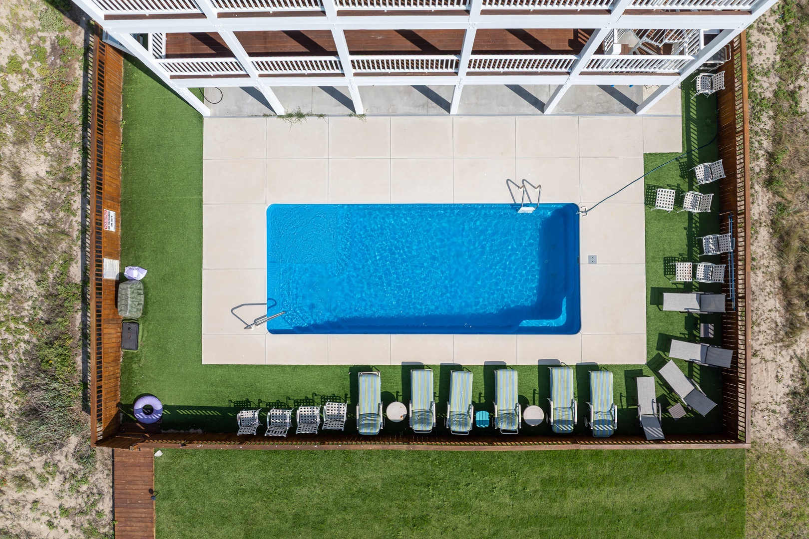 Overhead pool view