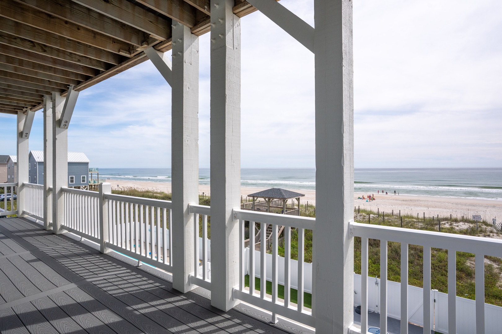 Covered deck ocean view