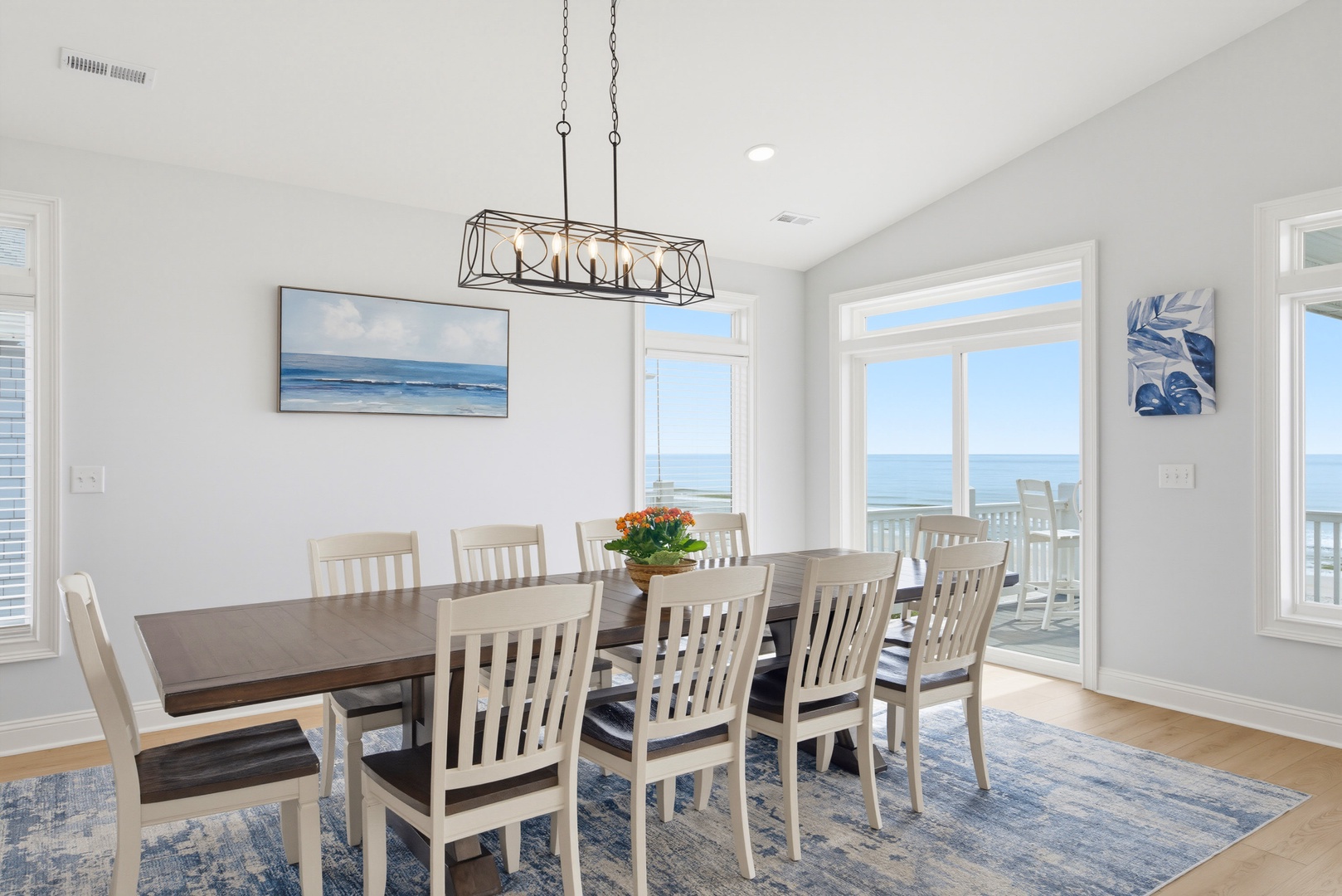 Dining table ocean view