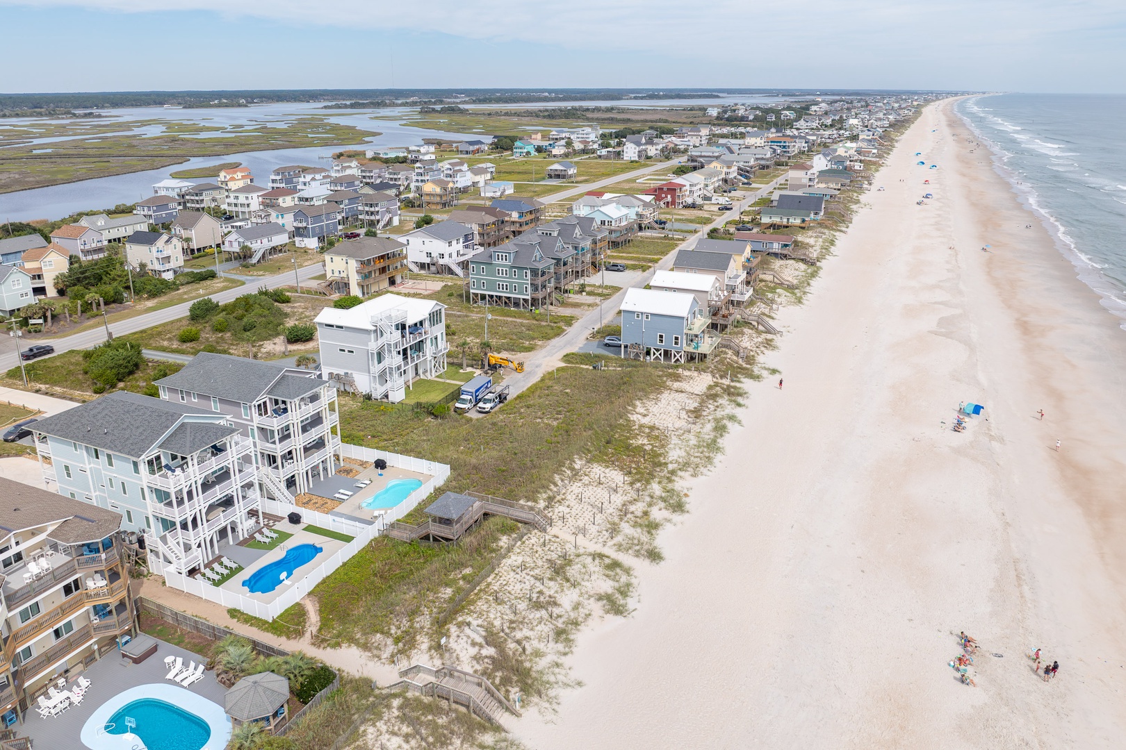 Aerial beach view