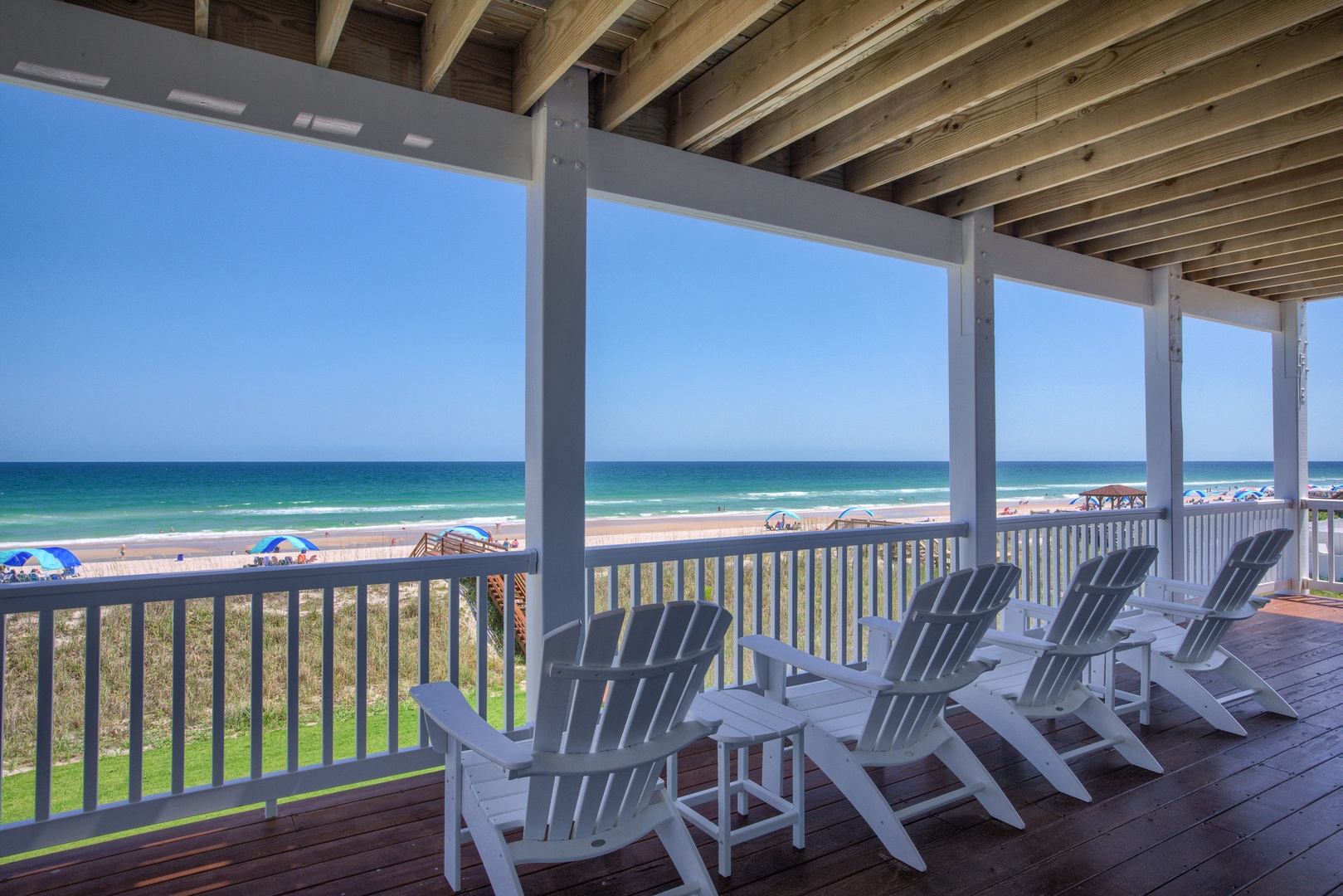 Covered deck seating