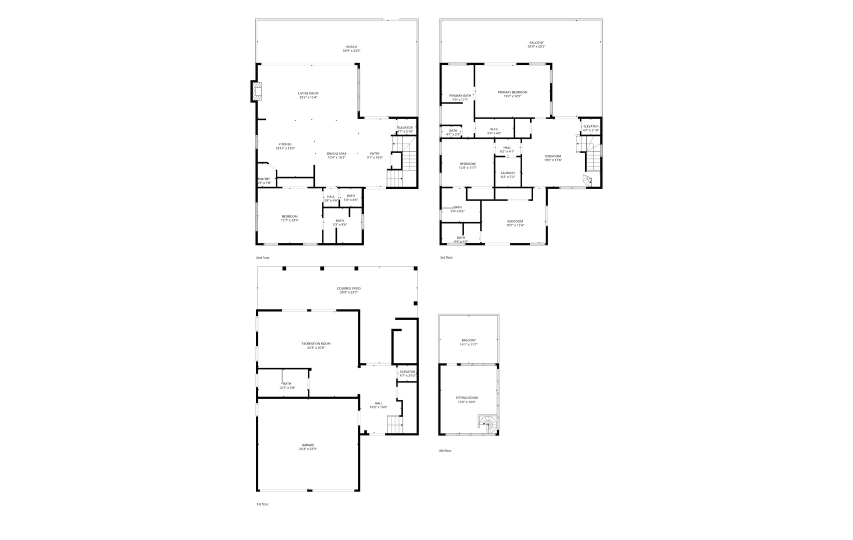 Complete floor plans