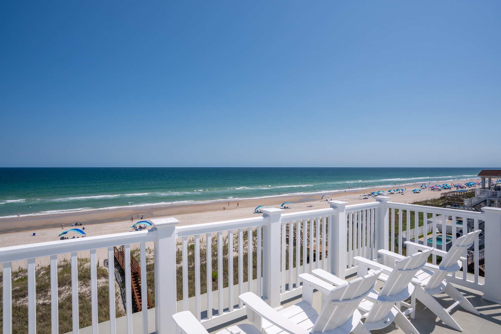 Beach deck view
