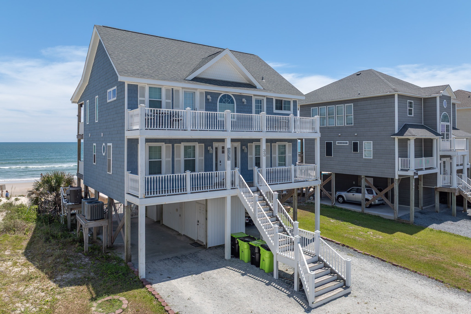 Aerial Beachfront Neighborhood