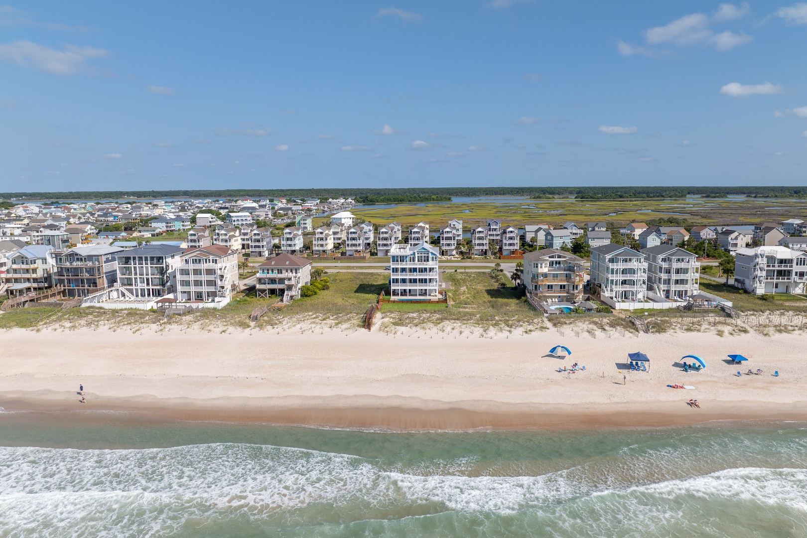 Aerial beachfront view