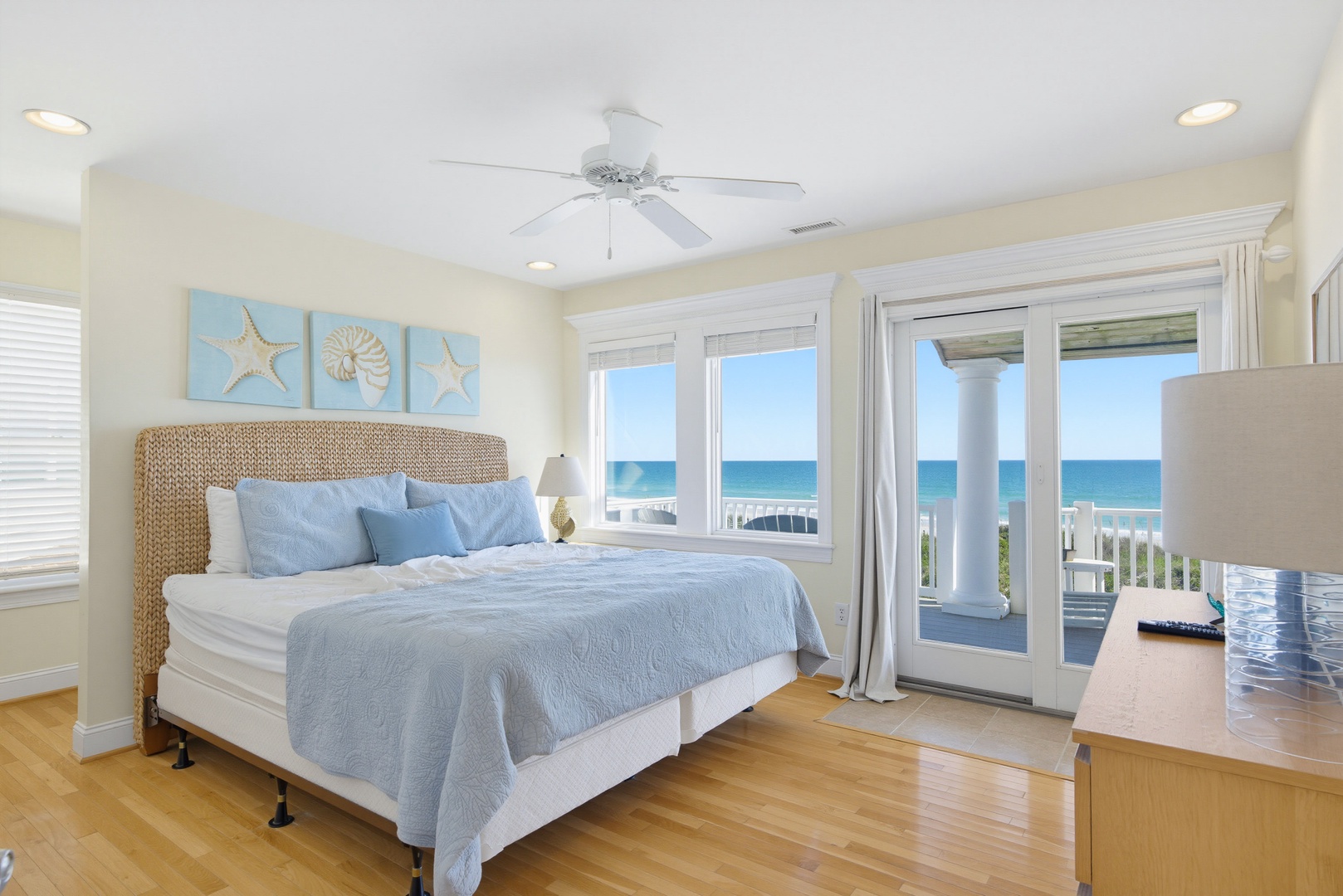 Blue Oceanfront Bedroom