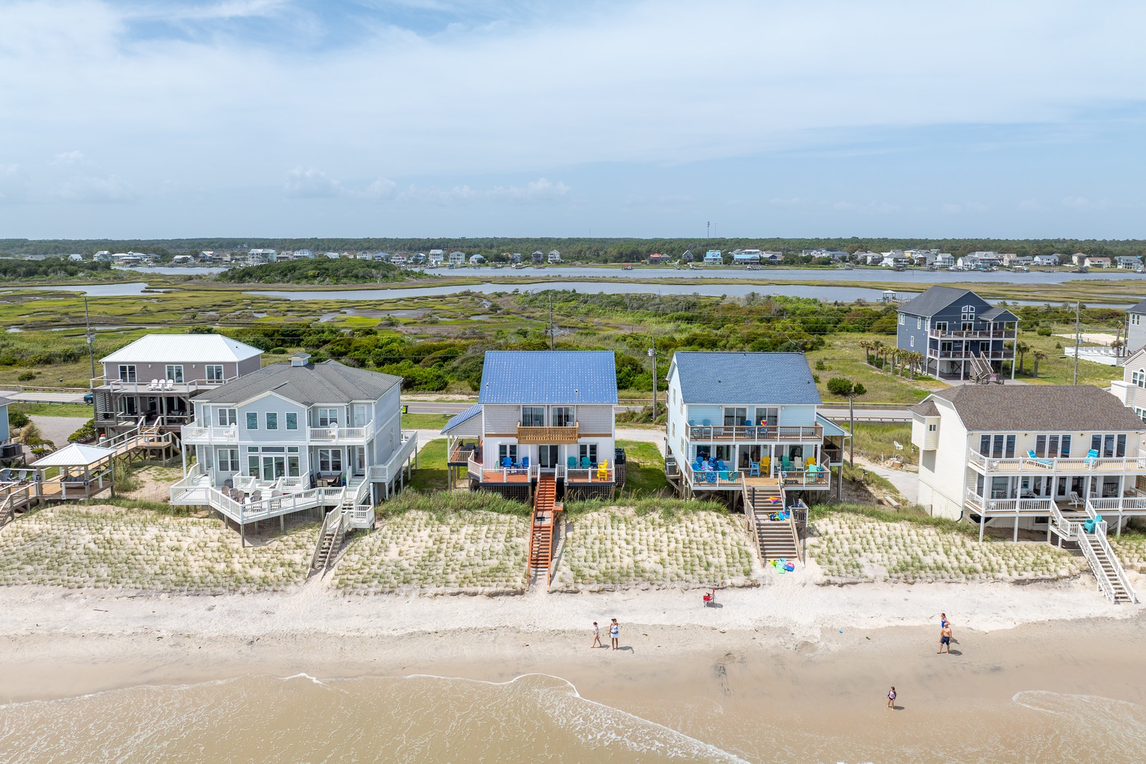 Oceanfront aerial setting