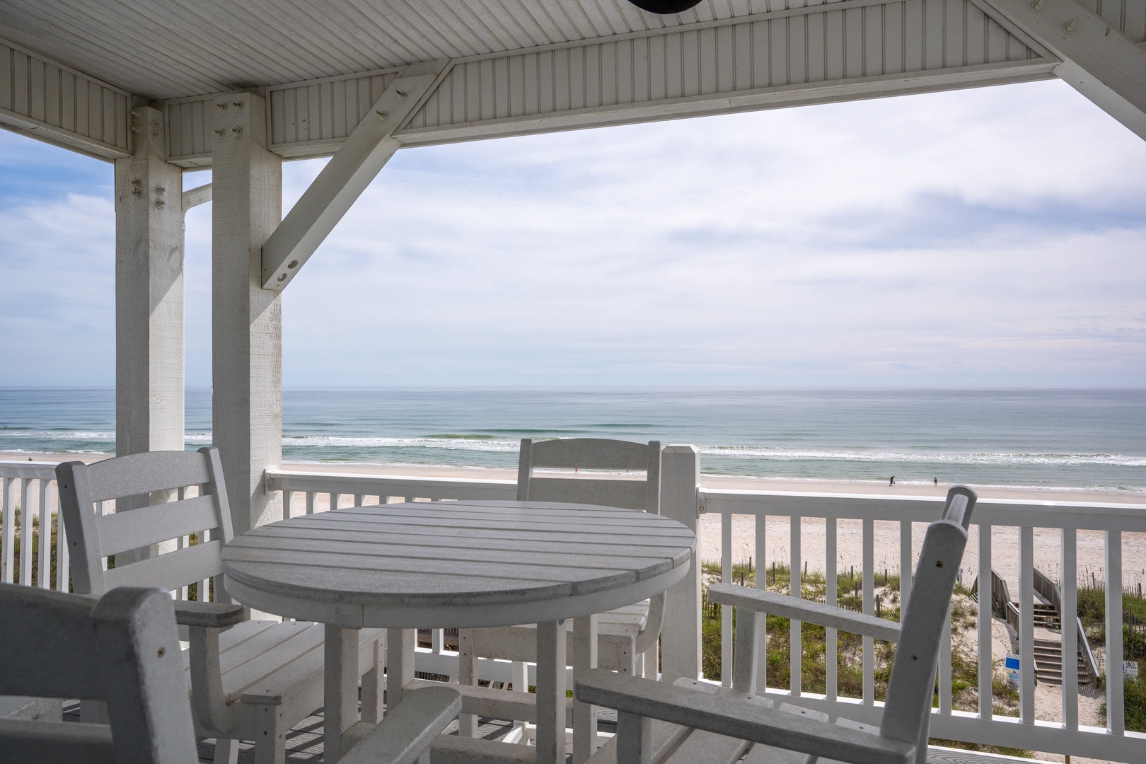 Deck dining ocean view
