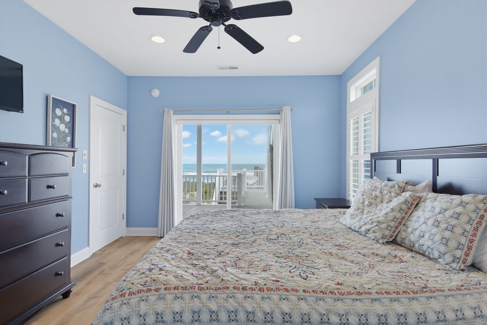 Blue Oceanfront Bedroom