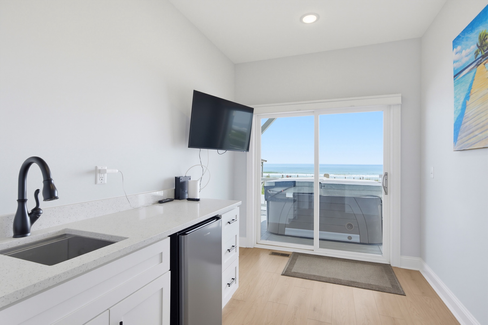 Wet bar to deck