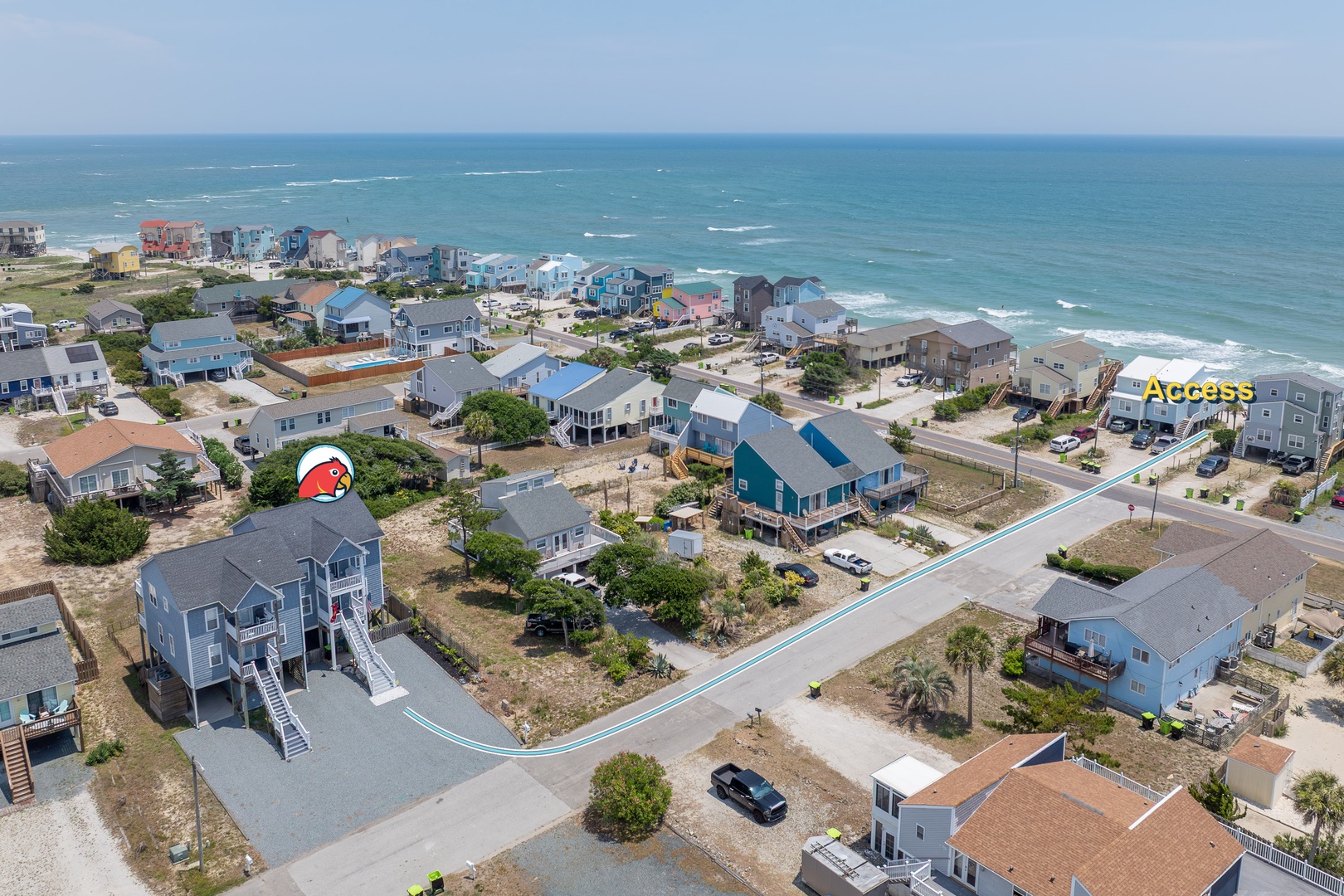 Beach access aerial