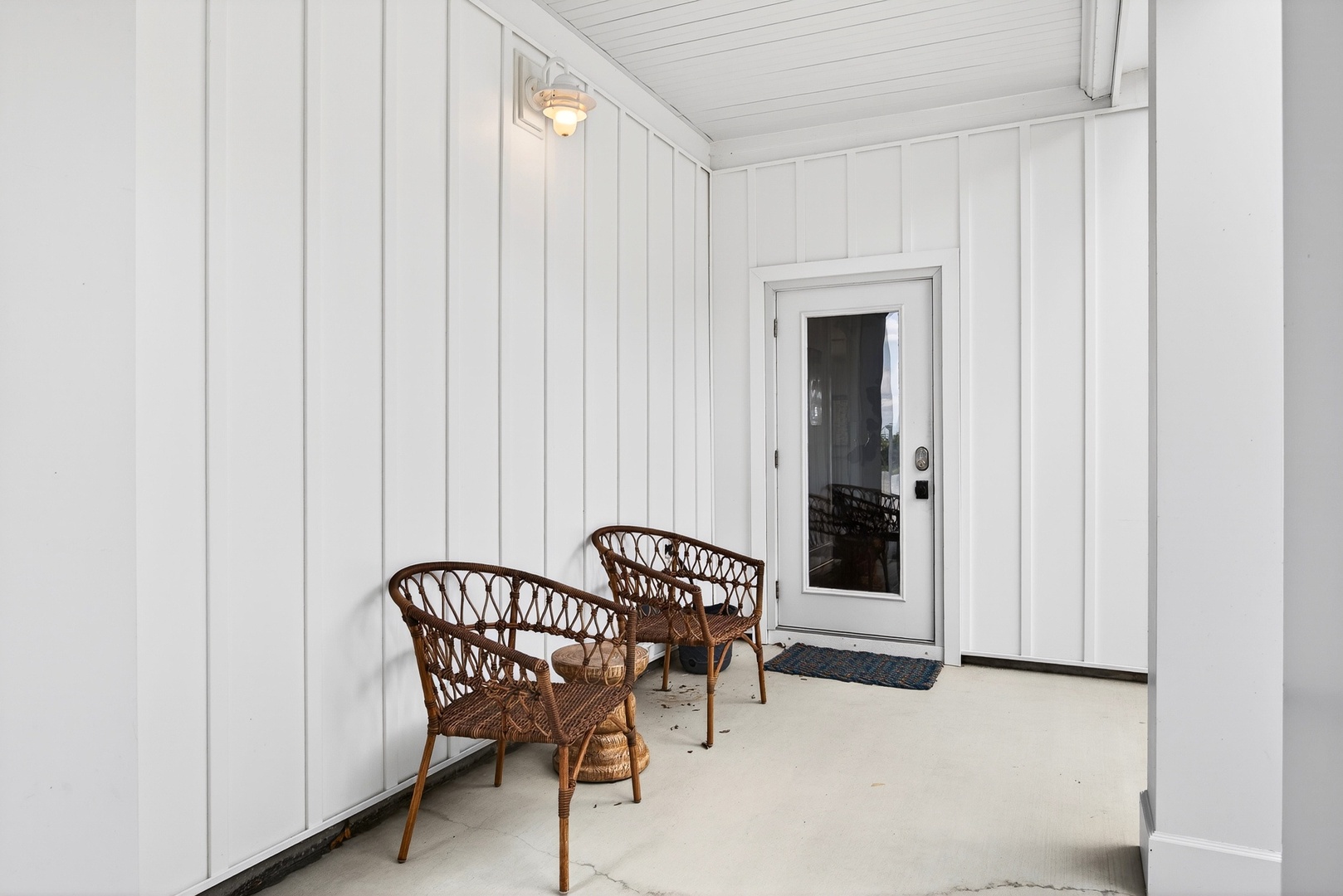 Covered entry seating