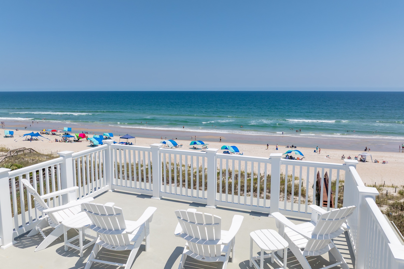 Beach deck chairs