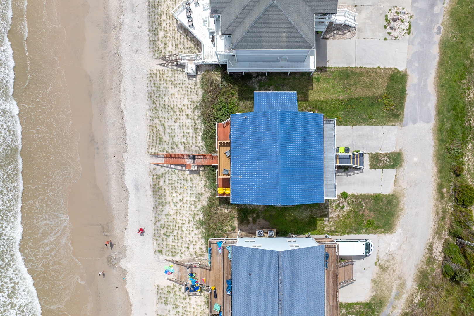 Overhead oceanfront aerial