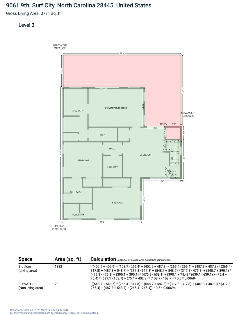 Third-level floor plan
