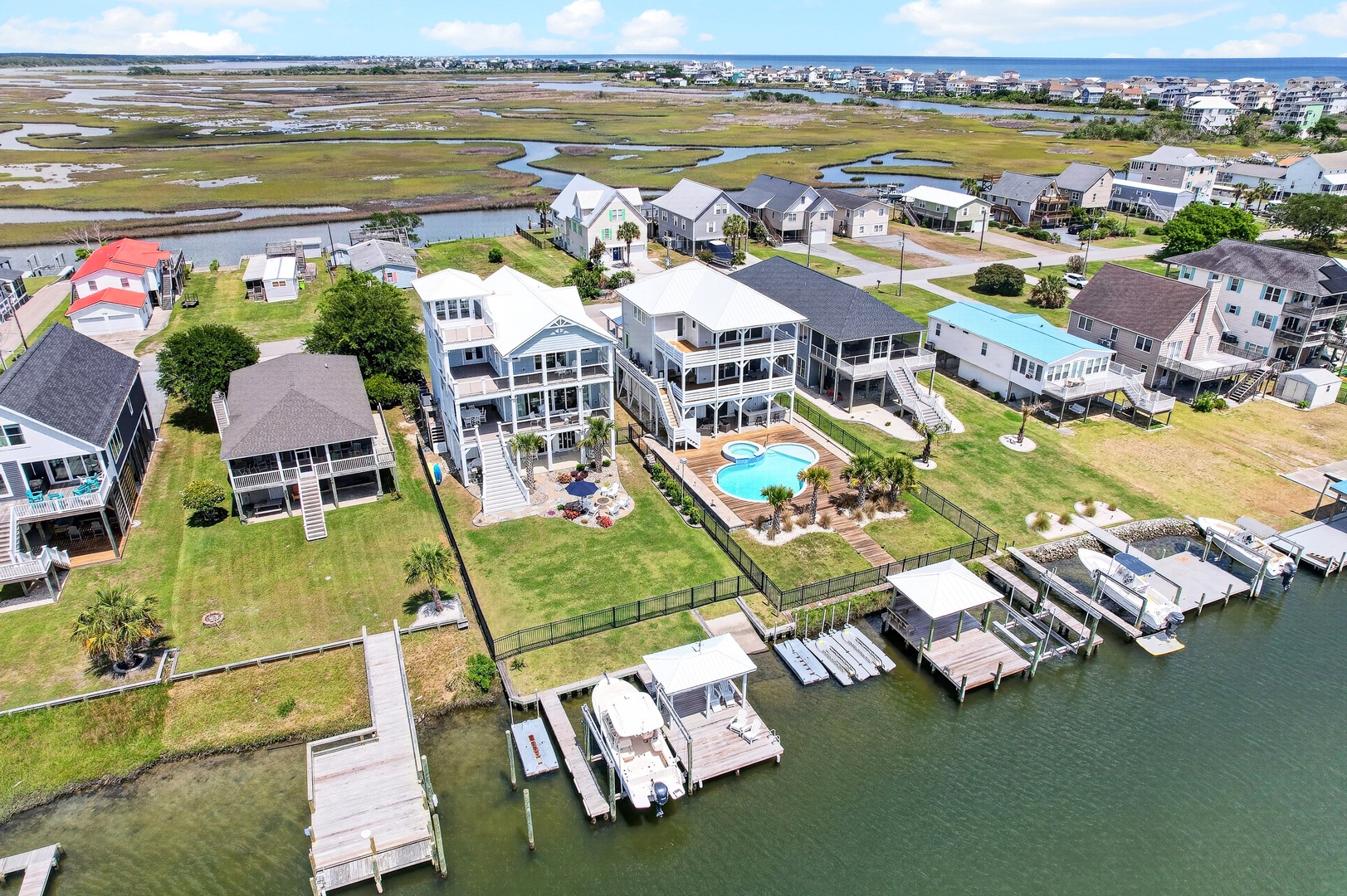 Waterfront community aerial