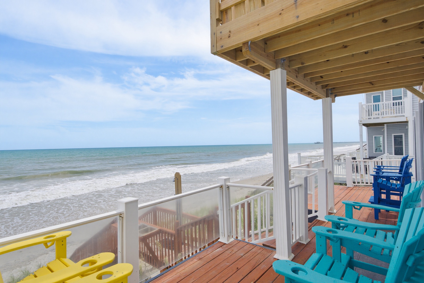 Oceanfront deck seating