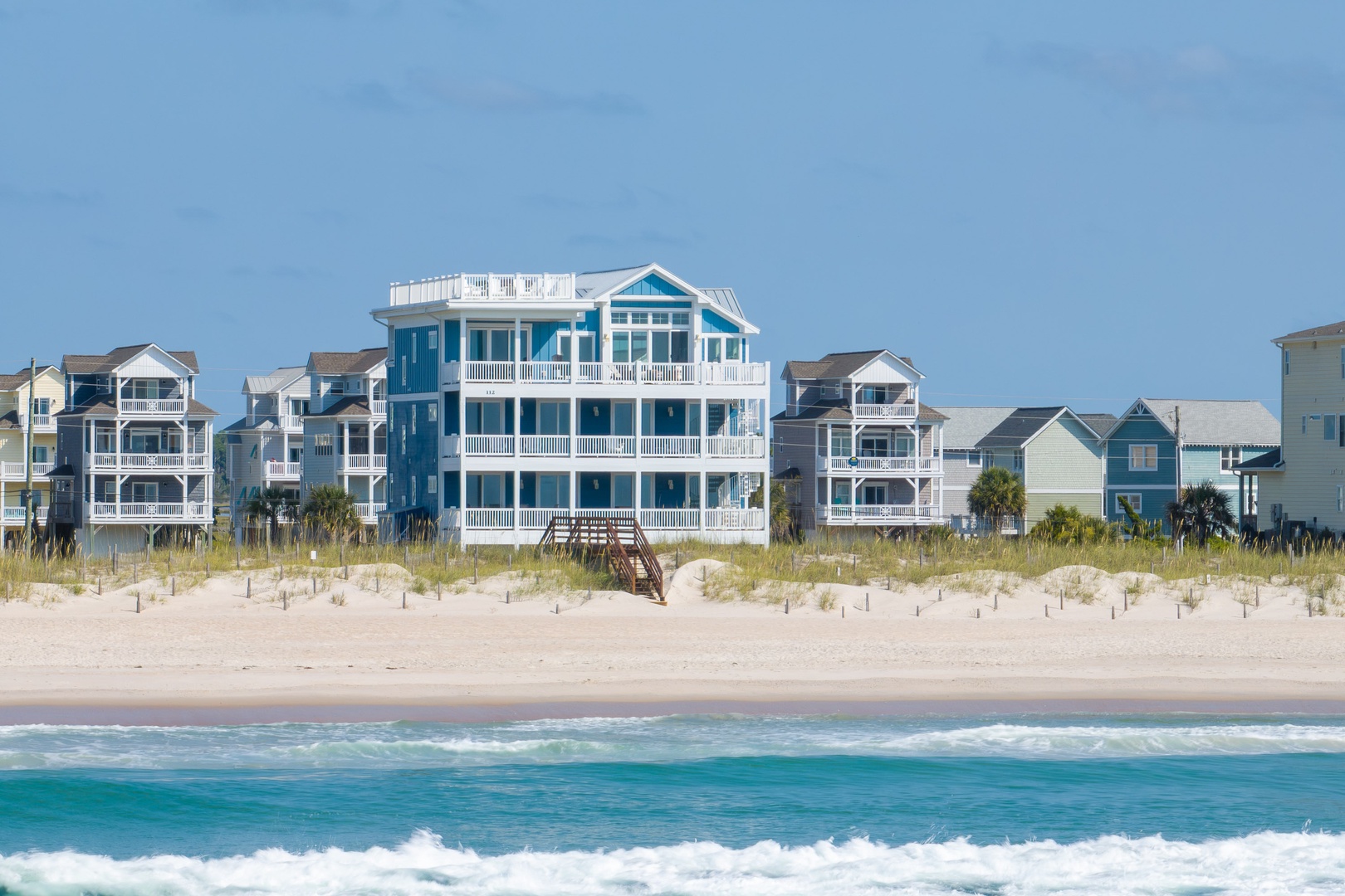 Beachfront house view