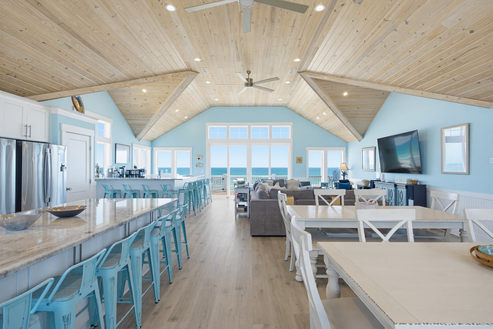 Kitchen ocean windows