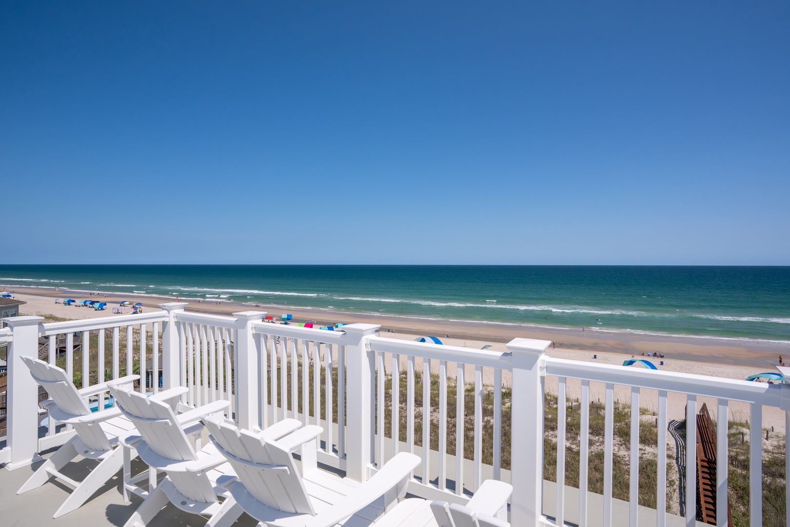 Beachfront deck chairs