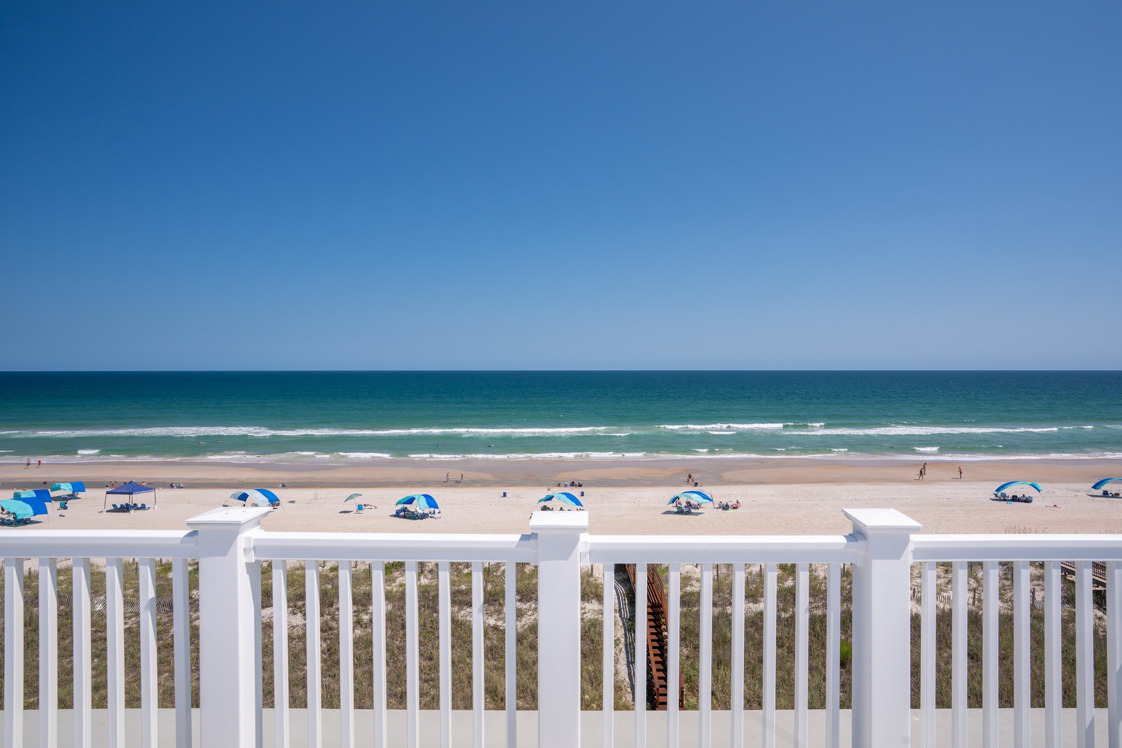 Ocean over railing