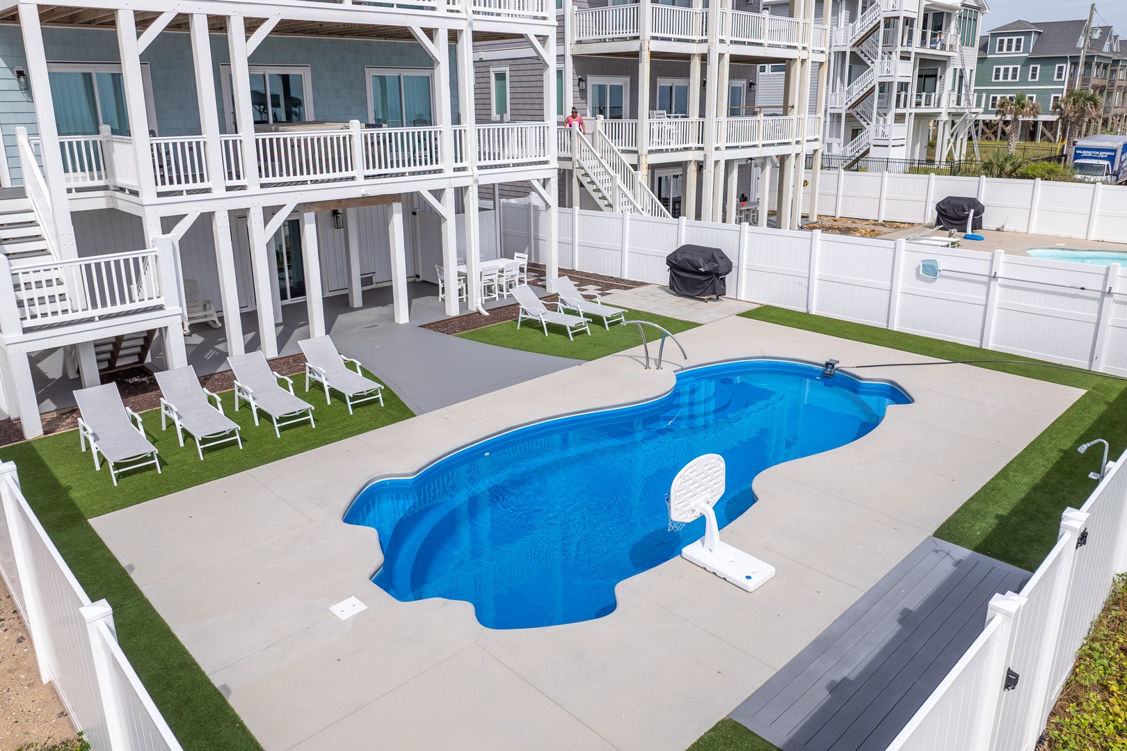 Pool and loungers