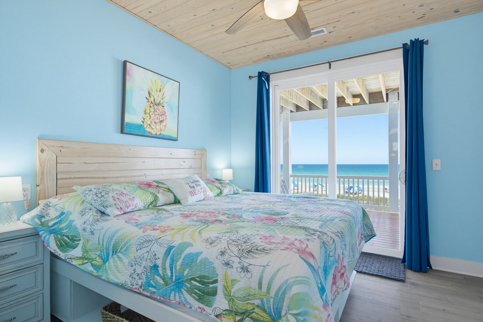 Floral bedroom balcony