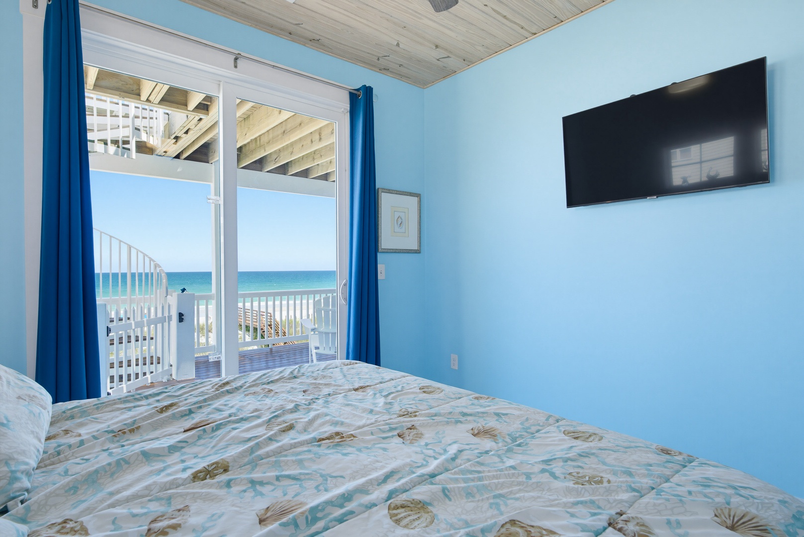 Floral bedroom television
