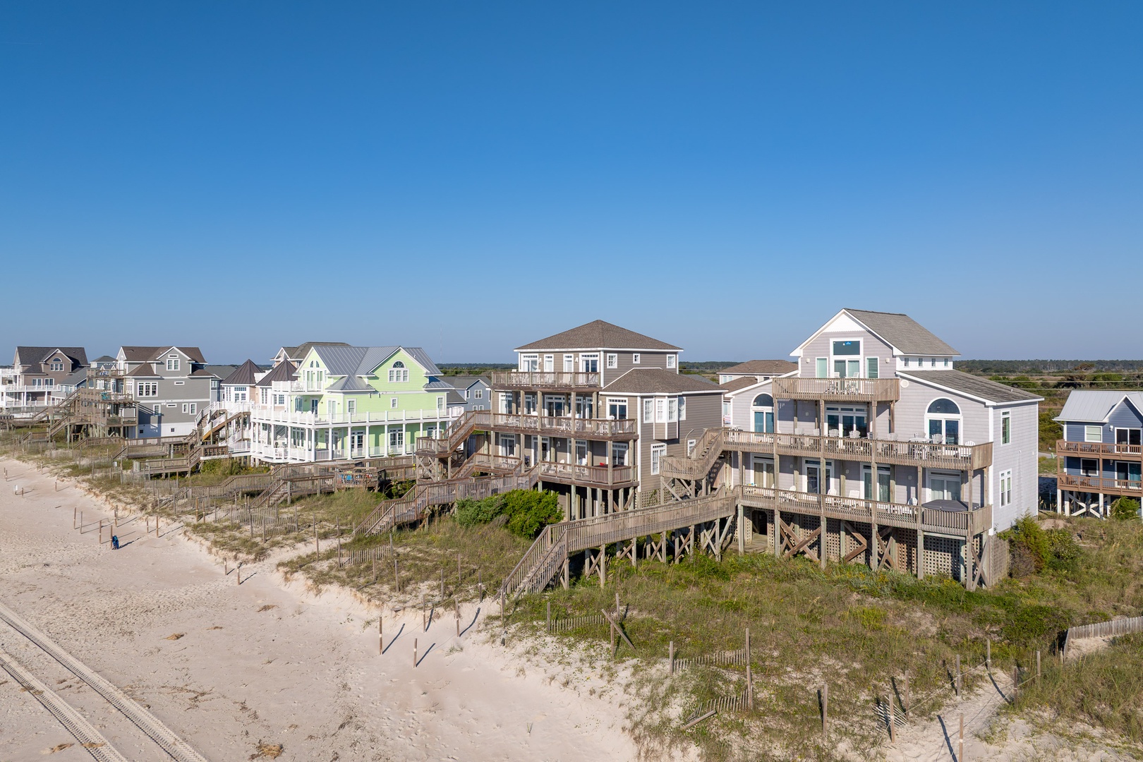 Aerial Beachfront Row