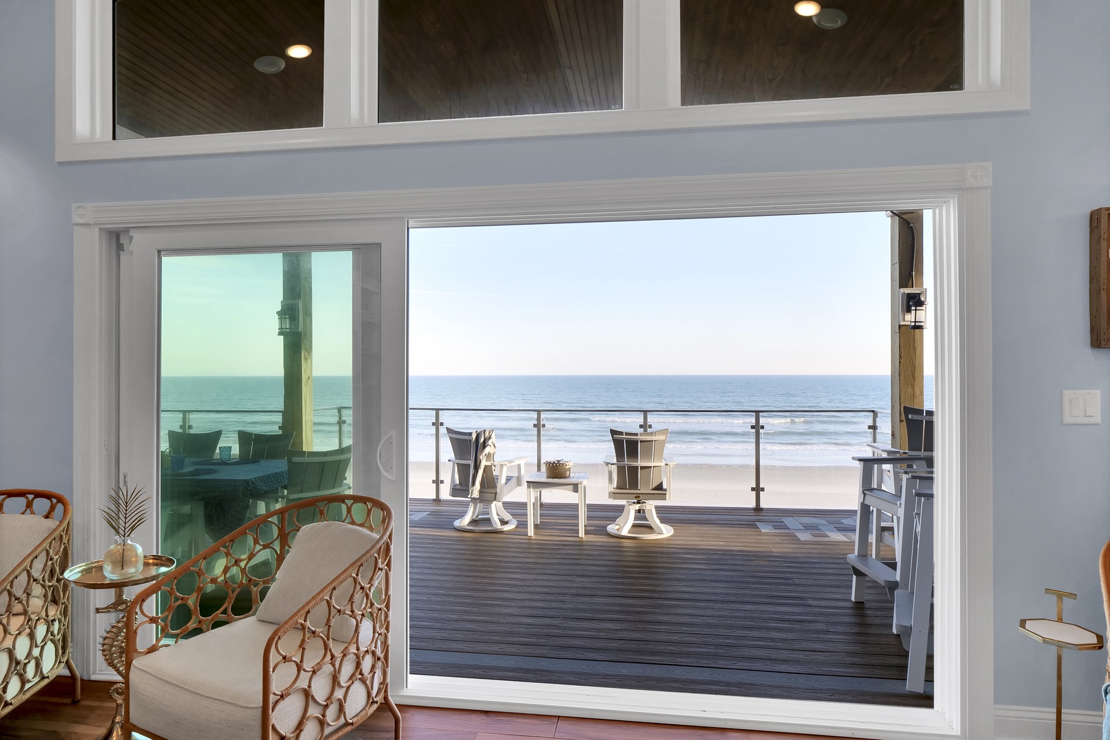Wake up to the soothing sound of waves and your own private ocean view stretching endlessly before you. This bright, breezy space flows seamlessly onto your deck where sunrise coffee or sunset sips feel like pure magic.