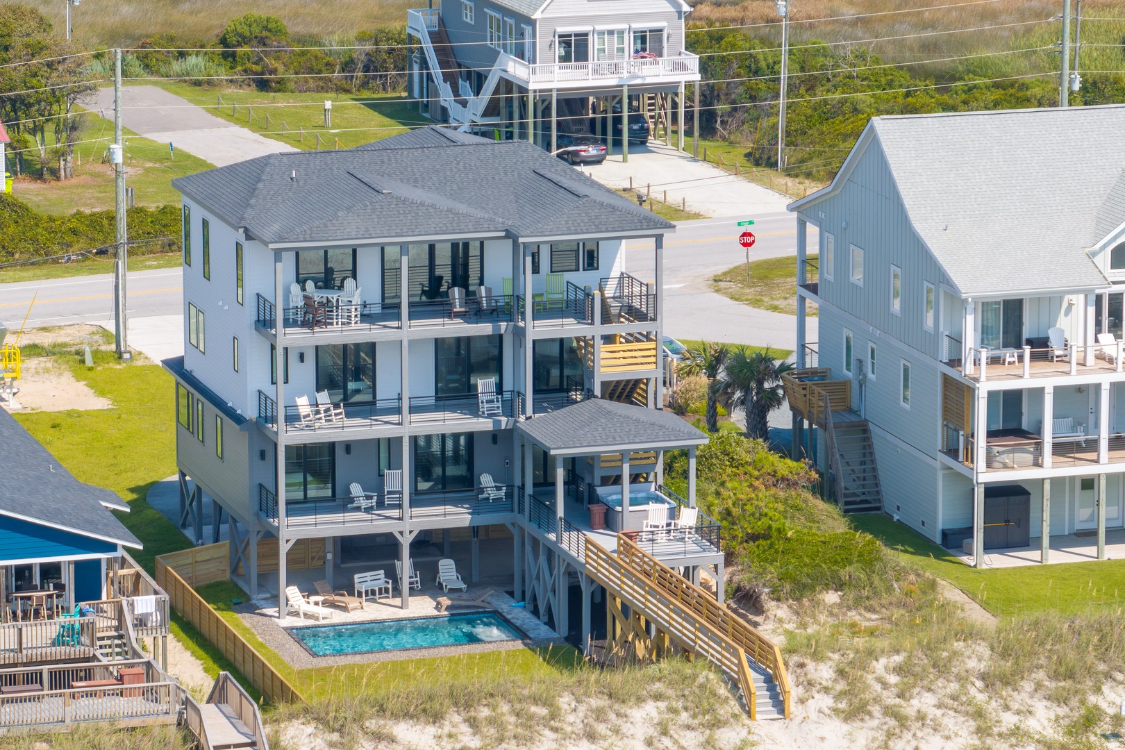 Oceanfront Home Aerial