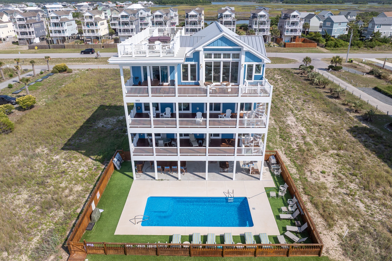 Rear aerial pool