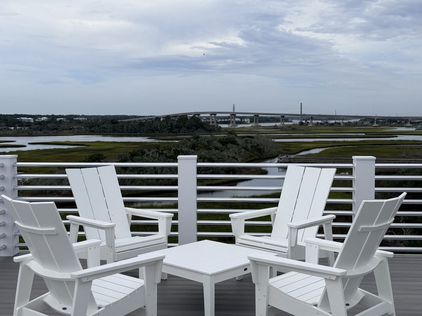 Marsh-view deck