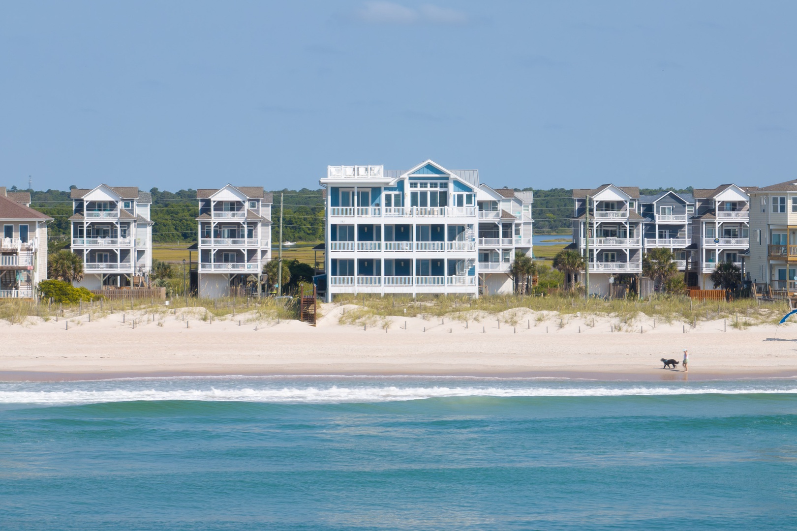 Oceanfront house row