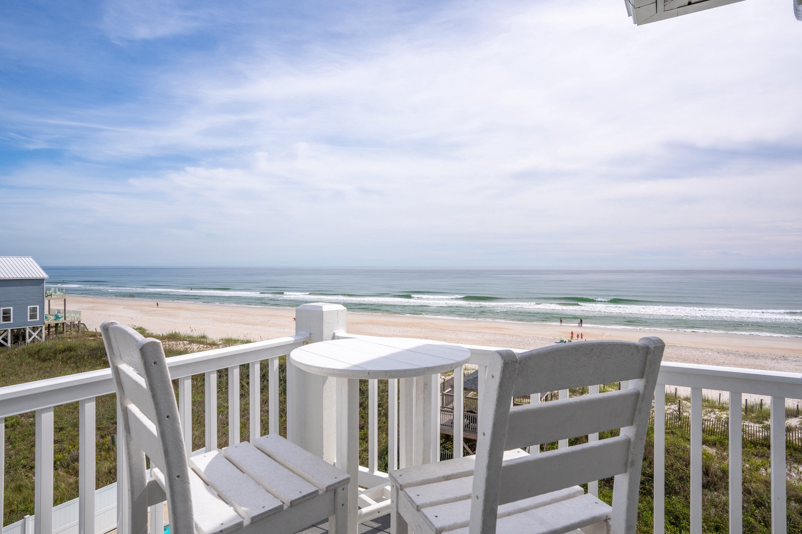 Oceanfront deck seating