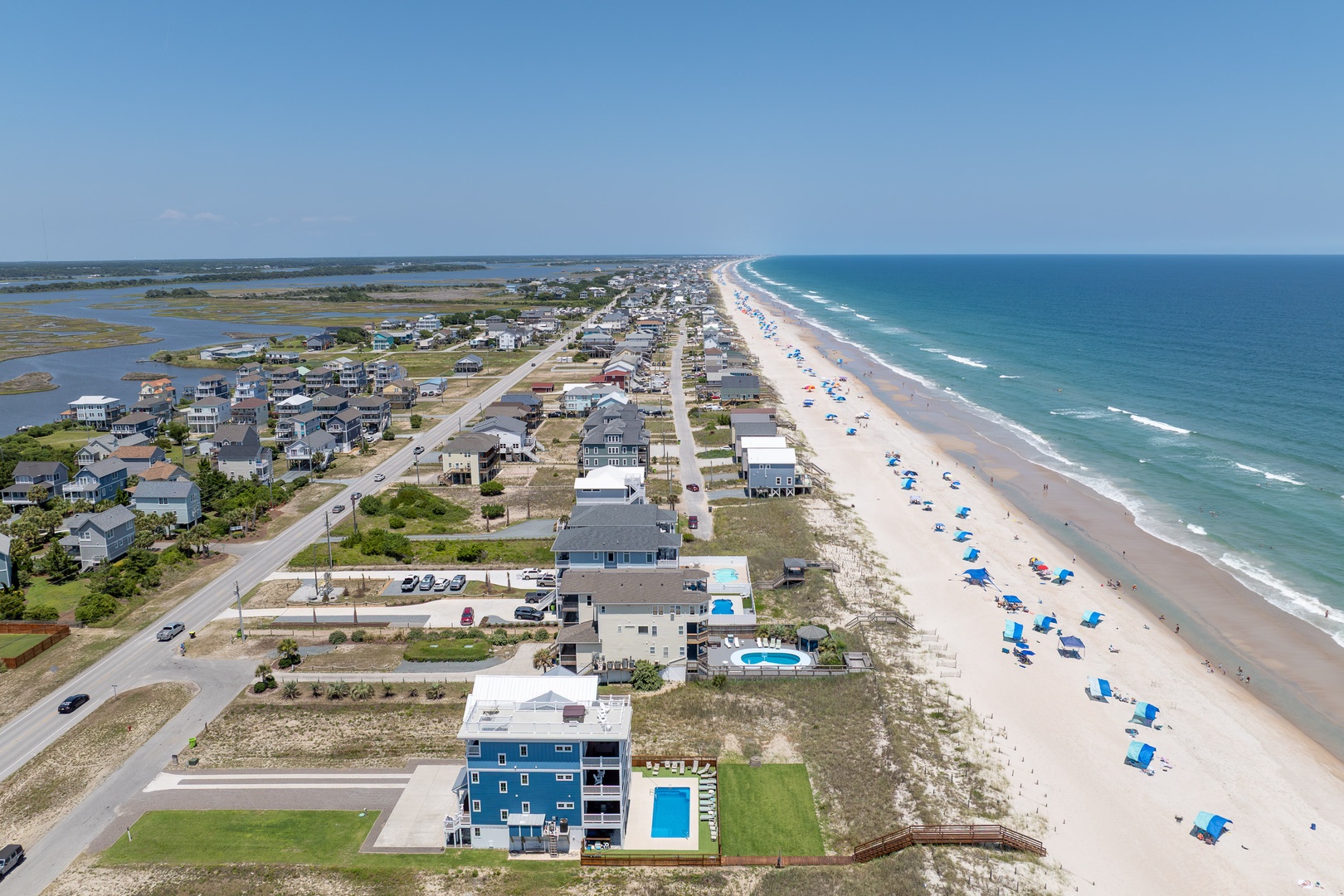 Long coastline aerial