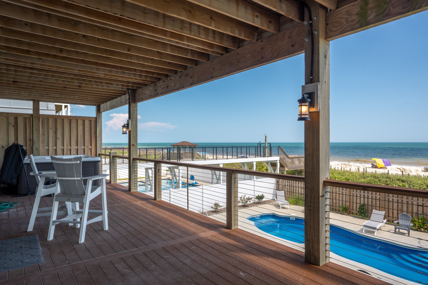 Covered Oceanfront Deck